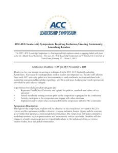 2015 ACC Leadership Symposium Application
