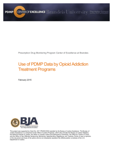 Use of PDMP Data by Opioid Addiction Treatment Programs