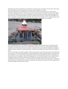 Uttarakhand was hit by torrential rains and cloudburst of a scale not