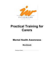 Mental Health Awareness workbook