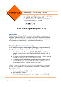 TWD Requirements - DanGoods Training & Consultancy Ltd
