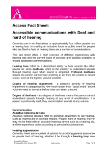 Hearing loss - Accessible Arts