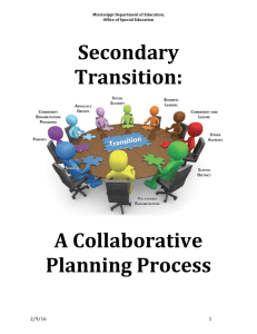 Secondary Transition: A Collaborative Process