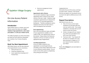 On-Line Access Leaflet - Appleton Village Surgery