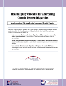 Health Equity Checklist for Addressing Chronic Disease Disparities