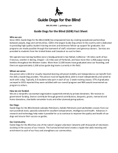 GUIDE DOG USER CONTRACT - Guide Dogs for the Blind