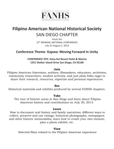 proposals for presentation - Filipino American National Historical