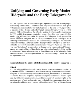 Tokugawa - World History and Geography