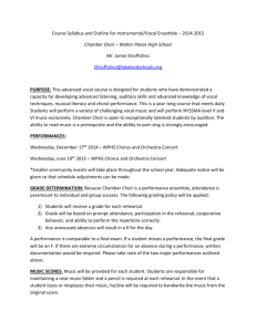 Chamber Choir Syllabus and Outline