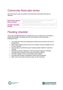 Community flood plan annex - Oxfordshire County Council