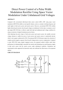 Direct Power Control of a Pulse Width Modulation Rectifier Using