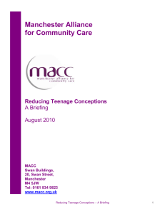 Reducing Teenage Conceptions Briefing_July10