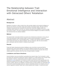 The Relationship between Trait Emotional Intelligence and