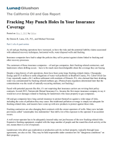 Fracking May Punch Holes In Your Insurance Coverage