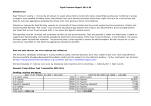 Pupil Premium Report 2014-16