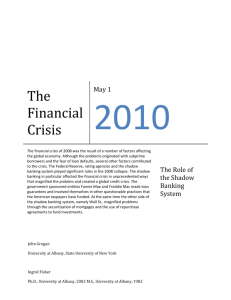 The Financial Crisis 2010