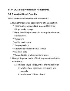 BSAA Chapter 5 Basic Principles of Plant Science Notes