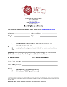 airport transfers booking form