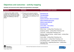 Resources mapped to outcomes