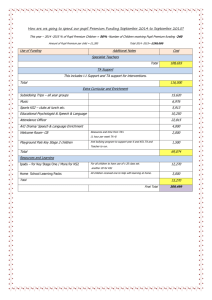 Use of Funding 2014-2015 - Crossacres Primary School