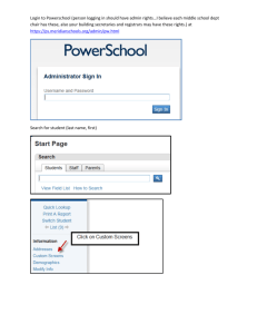 Login to Powerschool (person logging in should have admin rights