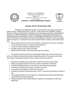 The Anti-Bullying Policy OfTacurong City