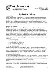 Facility use policy - First United Methodist Church