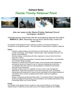 Outreach Notice Shasta-Trinity National Forest Join our team on the