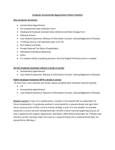 GA Appointment Checklist