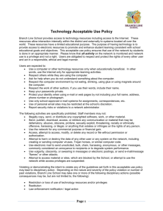 Technology Acceptable Use Policy- Staff
