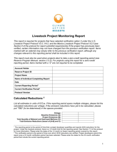 Livestock Project Monitoring Report