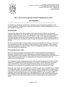 Overview of Bill 122 - Simcoe County Elementary Occasional
