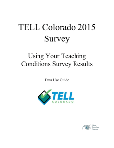 Data Use Guide - TELL Colorado