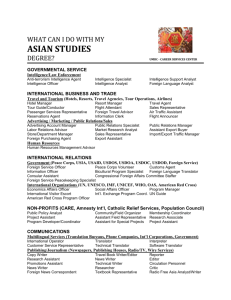 WHAT CAN I DO WITH MY - Asian Studies Program