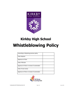 Whistle blowing Policy 2014