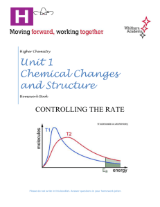 HC Unit 1 - controlling the rate homework