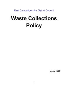 Waste Collections Policy - Chippenham Village Website