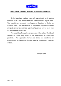 notice for empanelment as registered supplier