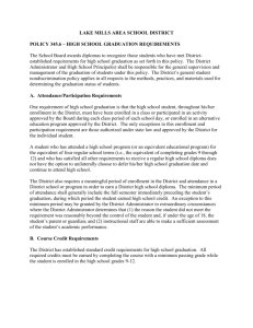 Policy 345.6 - High School Graduation Requirements