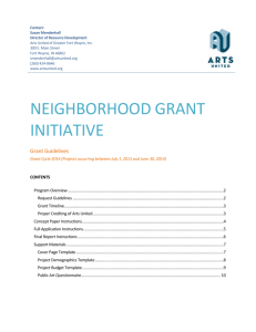 Neighborhood Grant Initiative