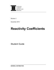 Reactivity Coefficients