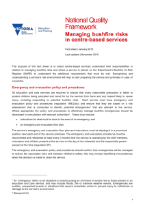 Managing bushfire risks in centre-based services