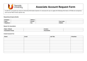 Bulk Associate Account Request Form