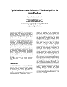 Optimized Association Rules with Effective algorithm for Large