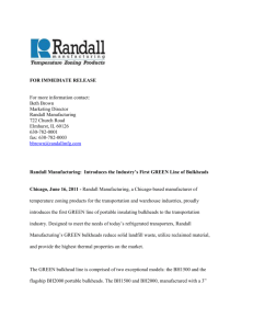 for immediate release - Randall Manufacturing