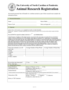 UNCP Animal Research Registration Form