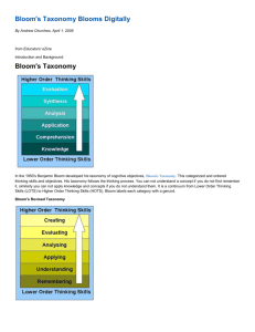 Bloom`s New Taxonomy.. - it