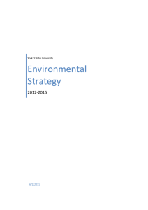 Environmental Strategy - York St John University