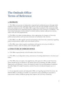 2. structure of ombuds office
