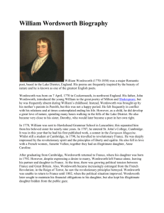 Citation : Pettinger, Tejvan. “Biography of William Wordsworth“